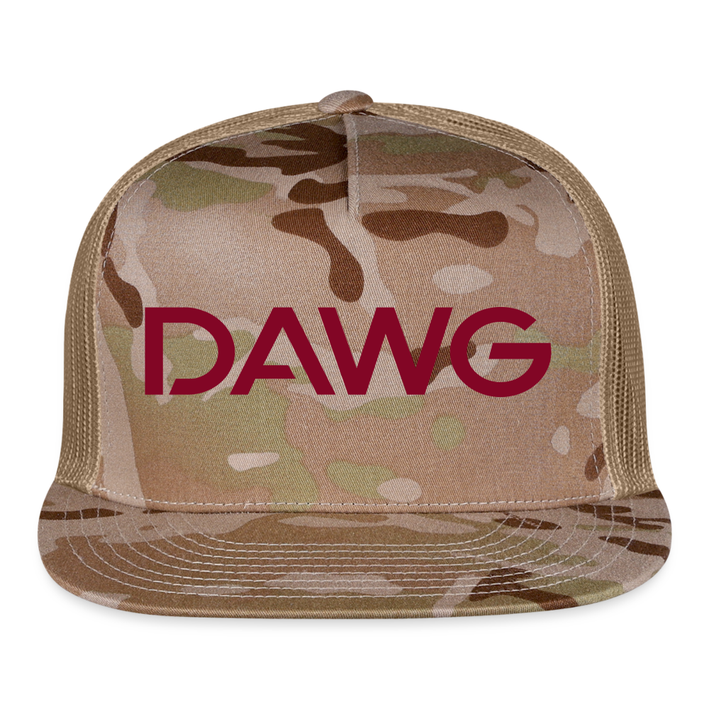 Maroon DAWG Trucker Hat - MultiCam\tan