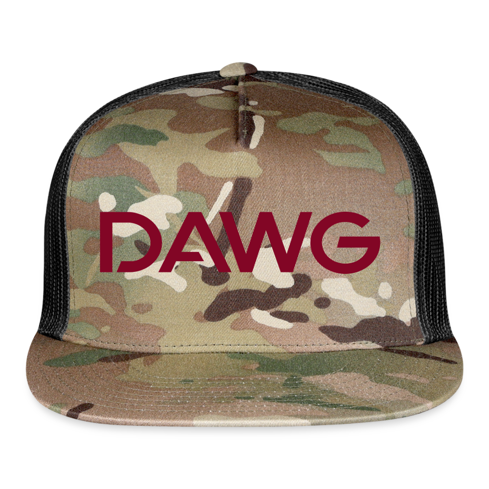 Maroon DAWG Trucker Hat - MultiCam\black