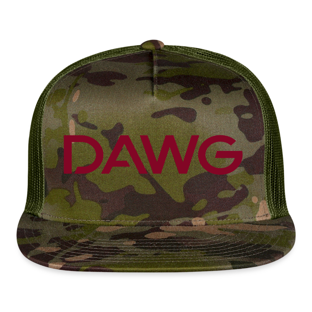 Maroon DAWG Trucker Hat - MultiCam\green