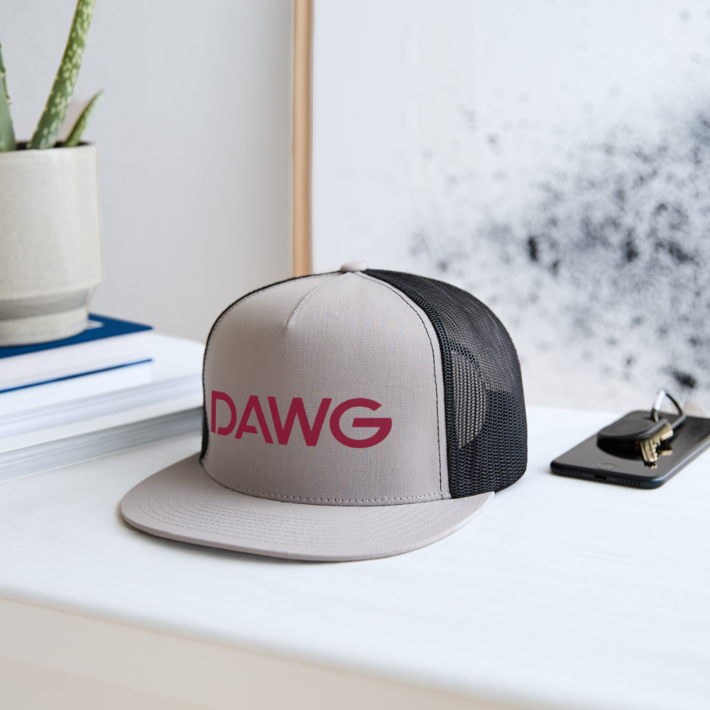 Maroon DAWG Trucker Hat - gray/black